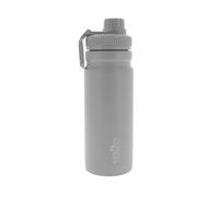 TOTTO - Botella de Agua Acero Inoxidable, 550 ml, Modelo Jet, Botella Deportiva con Asa de Agarre, Cierre Hermético, Botella Térmica, Mantiene tus Bebidas Frías o Calientes, Color Cloudy Gray