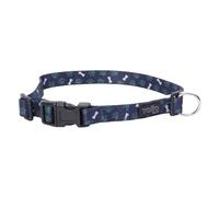 TOTTO - Collar para Perros GrandesPequeños, Modelo Mylu, Talla L, Collar Perro Ajustable, Herrajes Resistentes, Chapa de Seguridad, Anilla Tipo D para Correa, Estampado Geommyn Multicolor