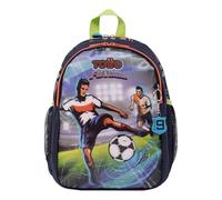 TOTTO - Mochila Infantil, Modelo Digital Game, Mochila Pequeña, Capacidad 8 L, 2 Compartimentos, Bolsillos Botella, Espaldar con Identificador, Correas Acolchadas, Estampado Fútbol Multicolor