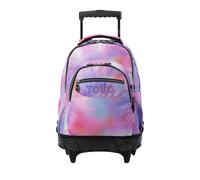 Totto Mochila escolar con ruedas Renglones Glitter 26,21 L, bolsillo PC 15,4" estampado Bloom