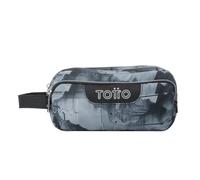 TOTTO - Estuche Escolar 3 Compartimentos, Modelo Agapec, Estuche Grande, Dimensiones 23 x 11.5 x 10.5 cm, Asa Lateral, Tiradores Ergonómicos con PVC, Tejido Resistente, Estampado Digital Hill