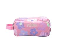TOTTO - Estuche Escolar 3 Compartimentos, Modelo Agapec, Estuche Grande, Dimensiones 23 x 11.5 x 10.5 cm, Asa Lateral, Tiradores Ergonómicos con PVC, Tejido Resistente, Estampado Margaly