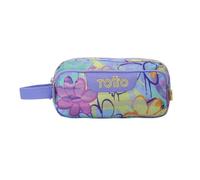 TOTTO - Estuche Escolar 3 Compartimentos, Modelo Agapec, Estuche Grande, Dimensiones 23 x 11.5 x 10.5 cm, Asa Lateral, Tiradores Ergonómicos con PVC, Tejido Resistente, Estampado Grafily