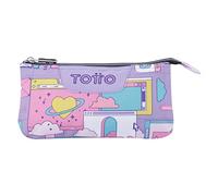 TOTTO Estuche Escolar Tres Compartimentos Morado ciber - Tablero