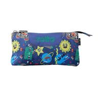 TOTTO - Estuche Escolar 3 Compartimentos, Modelo Tablero, Estuche Grande, Dimensiones 22 x 11 x 3.5 cm, Una Cremallera, Tejido Resistente y Repelente a Líquidos, Estampado Tello