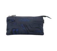 TOTTO - Estuche Escolar 3 Compartimentos, Modelo Tablero, Estuche Grande, Dimensiones 22 x 11 x 3.5 cm, Una Cremallera, Tejido Resistente y Repelente a Líquidos, Estampado Zolid Gris