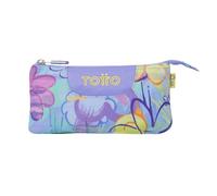 TOTTO - Estuche Escolar 3 Compartimentos, Modelo Tablero, Estuche Grande, Dimensiones 22 x 11 x 3.5 cm, Una Cremallera, Tejido Resistente y Repelente a Líquidos, Estampado Grafily