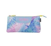 TOTTO - Estuche Escolar 3 Compartimentos, Modelo Tablero, Estuche Grande, Dimensiones 22 x 11 x 3.5 cm, Una Cremallera, Tejido Resistente y Repelente a Líquidos, Estampado Prisma