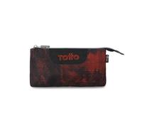 TOTTO - Estuche Escolar 3 Compartimentos, Modelo Tablero, Estuche Grande, Dimensiones 22 x 11 x 3.5 cm, Una Cremallera, Tejido Resistente y Repelente a Líquidos, Estampado Bosque Digital
