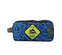 TOTTO - Estuche Escolar Dos Compartimentos, Modelo Sharky, Estuche Grande, Dimensiones 23 x 12 x 9 cm, Asa Lateral, con Identificador en Parte Posterior, Compacto y Resistente, Color Azul