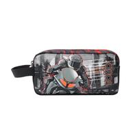 TOTTO - Estuche Escolar Dos Compartimentos, Modelo Speed Biker, Estuche Grande, Dimensiones 23 x 12 x 9 cm, Asa Lateral, con Identificador en Parte Posterior, Compacto y Resistente, Color Rojo