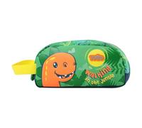 TOTTO - Estuche Escolar Infantil, Modelo Dinomax, Estuche una Cremallera, Dimensiones 23 x 12 x 8.5 cm, Asa Lateral, con Identificador en Parte Posterior, Compacto y Resistente, Color Verde