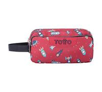 TOTTO Estuche Escolar Tres Compartimentos Estampado Cohete - Agapec