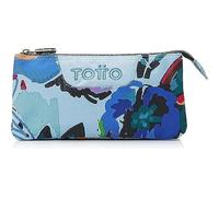 TOTTO Estuche Escolar Tres Compartimentos Lienzo Floral - Tablero TAMAÑO ESTÁNDAR