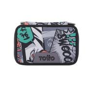 Totto - Estuche escolar tres compartimentos manga Pluma