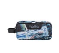 TOTTO Estuche Escolar Tres Compartimentos Postales y casetes - Agapec TAMAÑO ESTÁNDAR