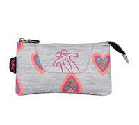 TOTTO - Estuche Escolar Tres Compartimentos - Tablero - Niña Colección