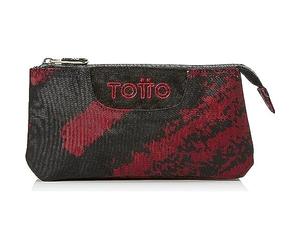 TOTTO Estuche Escolar Tres Compartimentos Tiza roja - Tablero TAMAÑO ESTÁNDAR