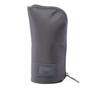 TOTTO - Estuche Escolar Vertical, Modelo Trik 3, Estuche Portalápices Escritorio, 1 Compartimento, Organizador para Lápices y Bolígrafos, Cremallera con Agarre Abre Fácil, Color Gris Periscope