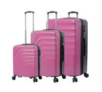 TOTTO - Juego de Maletas 3 Piezas, Modelo Bazy+, Incluye Maleta de Cabina, Mediana y Grande, Maletas de Viaje Rígidas, Expandíbles, Resistente a Impactos, Ruedas 360º, Candado TSA, Color Rosa
