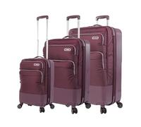 Totto - Juego de maletas semi-rígidas - Skyteam - Color morado - Tres medidas de maletas - Sistema expandible - Ruedas 360 - Forro de poliéster