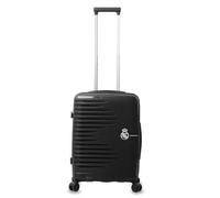 TOTTO - Maleta Cabina Real Madrid, 35.5 x 47 x 21.5 cm, Capacidad 35L, Maleta de Viaje rígida Resistente a Impactos, Ruedas 360º, Manija Telescópica, Correas Internas, Candado 3 Dígitos, Color Negro