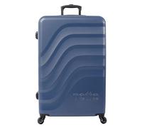 TOTTO - Maleta Rígida Grande, Modelo Bazy, 51.8 x 78.8 x 30 cm, Capacidad 98 L, Alta Resistencia a Impactos, Ruedas 360º, Manija Telescópica, Correas de Compresión Internas, Candado TSA, Azul Oscuro