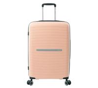 TOTTO - Maleta Rígida Mediana, Modelo Wave, 48 x 70 x 24 cm, Capacidad 56 L, Resistencia a Impactos, Ruedas Dobles 360º, Manija Telescópica, Correas Compresión Internas, Candado TSA, Color Bellini