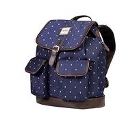 TOTTO - Mochila Casual, Modelo Zarka, Capacidad 16 litros, Mochila Urbana con 2 Bolsillos Delanteros y 1 Principal, Cierre de Hebilla, Resistente y Duradera, Estampado Azul Marino