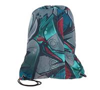 TOTTO, Mochila deportiva cuerdas lienzo eco-friendly-Curvigrafo Unisex adulto, Estampado, Normal