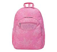 Totto Mochila escolar adaptable a carro palmeras rosas - Acuareles Rosa