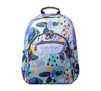 TOTTO - Mochila Escolar Adaptable a Carro, Modelo Acuareles, Capacidad 20 L, Bolsillo para Botella, Espaldar Ergonómico con Flujo de Aire, Correas en S para Mayor Comodidad, Estampado Lienzo Floral