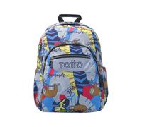 TOTTO - Mochila Escolar Adaptable a Carro, Modelo Acuareles, Capacidad 20 L, Bolsillo para Pc 14", 2 Bolsillo Botella, Espaldar Ergonómico con Flujo de Aire, Cómodas Correas en S, Estampado Lazel