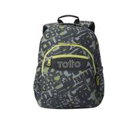 TOTTO - Mochila Escolar Adaptable a Carro, Modelo Acuareles, Capacidad 20 L, Bolsillo para Pc 14", 2 Bolsillo Botella, Espaldar Ergonómico con Flujo de Aire, Cómodas Correas en S, Estampado Texgrunge