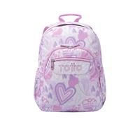 TOTTO - Mochila Escolar Adaptable a Carro, Modelo Acuareles, Capacidad 20 L, Bolsillo para Pc 14", 2 Bolsillo Botella, Espaldar Ergonómico con Flujo de Aire, Cómodas Correas en S, Estampado Amalia