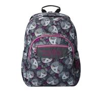 TOTTO - Mochila Escolar Adaptable a Carro, Modelo Acuareles, Capacidad 20 L, Bolsillo para Pc 14", 2 Bolsillo Botella, Espaldar Ergonómico con Flujo de Aire, Correas en S, Estampado Kitten Rose