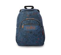 TOTTO - Mochila Escolar Adaptable a Carro, Modelo Acuareles, Capacidad 20 L, Bolsillo Pc 14", Bolsillos Botella, Espaldar Ergonómico con Flujo de Aire, Cómodas Correas en S, Estampado Grafer