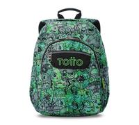 TOTTO - Mochila Escolar Adaptable a Carro, Modelo Acuareles, Capacidad 20 L, Bolsillo Pc 14", Bolsillos Botella, Espaldar Ergonómico con Flujo de Aire, Cómodas Correas en S, Estampado Crew