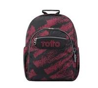 Totto - Mochila escolar adaptable a carro tiza roja Acuareles