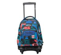 Totto - Mochila escolar con ruedas cyber monstruos Renglones