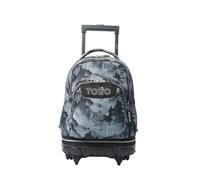 TOTTO - Mochila Escolar con Ruedas Desmontables, Modelo Tiza, Capacidad 26 L, Mochila PC 15.4", Bolsillo Botella, Manija Telescópica, Espaldar Ergonómico y Correas en S, Estampado Digital Hill