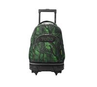 TOTTO - Mochila Escolar con Ruedas Desmontables, Modelo Tiza, Capacidad 26 L, Mochila PC 15.4", Bolsillo Botella, Manija Telescópica, Espaldar Ergonómico y Correas en S, Estampado Jhony Jungle