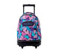 TOTTO - Mochila Escolar con Ruedas Desmontables, Modelo Tiza, Capacidad 26 L, Mochila PC 15.4", Bolsillo Botella, Manija Telescópica, Espaldar Ergonómico y Correas en S, Estampado Dear Blue