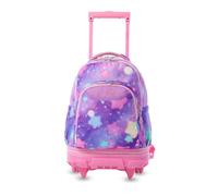 TOTTO - Mochila Escolar con Ruedas Desmontables, Modelo Tiza, Capacidad 26 L, Mochila PC 15.4", Bolsillo Botella, Manija Telescópica, Espaldar Ergonómico y Correas en S, Estampado Ster