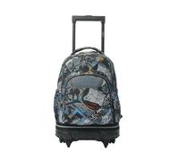 TOTTO - Mochila Escolar con Ruedas Desmontables, Modelo Tiza, Capacidad 26 L, Mochila PC 15.4", Bolsillo Botella, Manija Telescópica, Espaldar Ergonómico y Correas en S, Estampado Okubo
