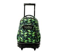 TOTTO - Mochila Escolar con Ruedas Desmontables, Modelo Tiza, Capacidad 26 L, Mochila PC 15.4", Bolsillo Botella, Manija Telescópica, Espaldar Ergonómico y Correas en S, Estampado Ali