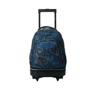 TOTTO - Mochila Escolar con Ruedas Desmontables, Modelo Tiza, Capacidad 26 L, Mochila PC 15.4", Bolsillo Botella, Manija Telescópica, Espaldar Ergonómico y Correas en S, Estampado Urban Graph