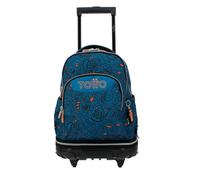TOTTO - Mochila Escolar con Ruedas Desmontables, Modelo Tiza, Capacidad 26 L, Mochila PC 15.4", Bolsillo Botella, Manija Telescópica, Espaldar Ergonómico y Correas en S, Estampado Grafer