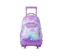 TOTTO - Mochila Escolar con Ruedas Desmontables, Modelo Tiza, Capacidad 26 L, Mochila PC 15.4", Bolsillo Botella, Manija Telescópica, Espaldar Ergonómico y Correas en S, Estampado Korina