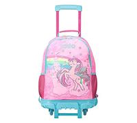 Totto Mochila escolar con ruedas grande de fantasía y unicornio - Fantasy Rosa
